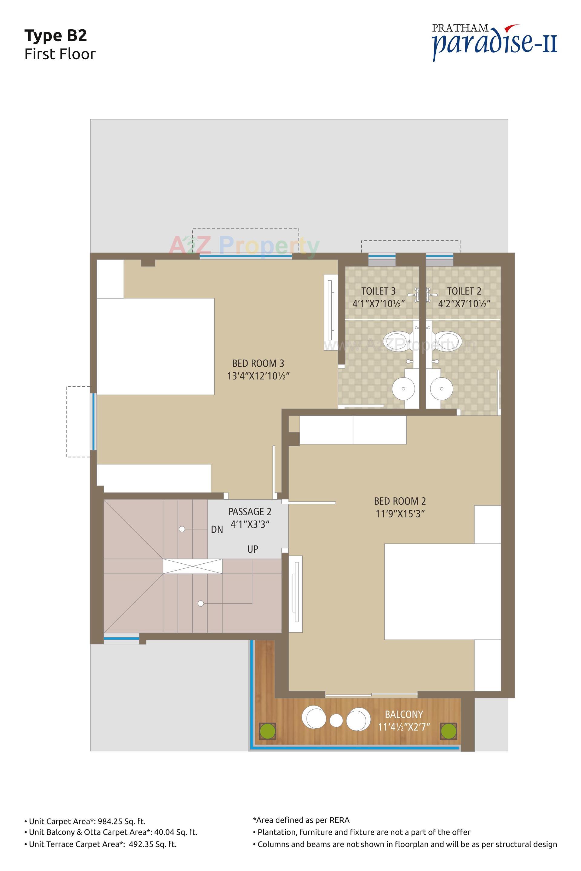 Layout of real estate project Pratham Paradise 0 located at Tarsali, Vadodara, Gujarat