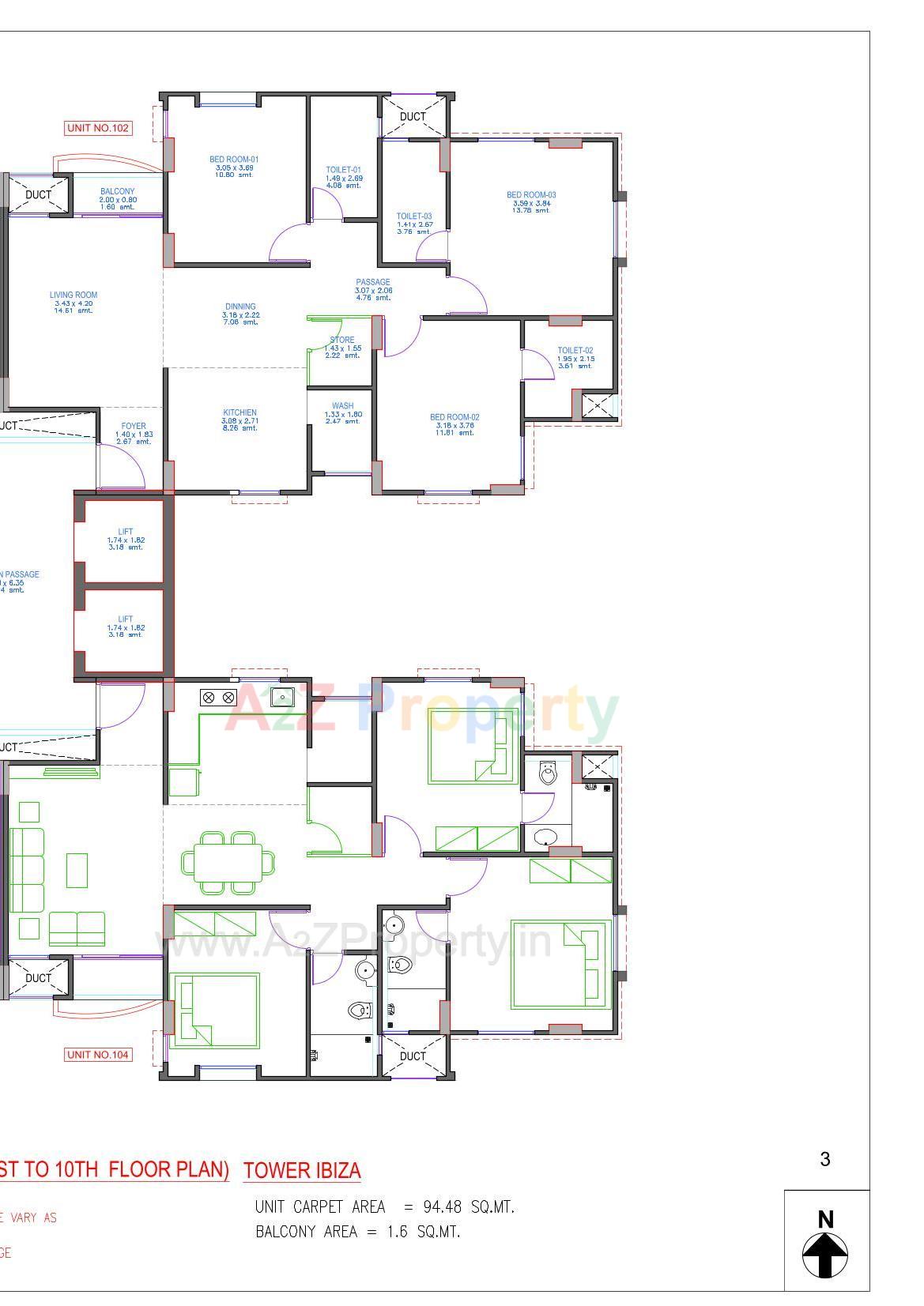 Layout of real estate project Pratham Riviera located at Bill, Vadodara, Gujarat