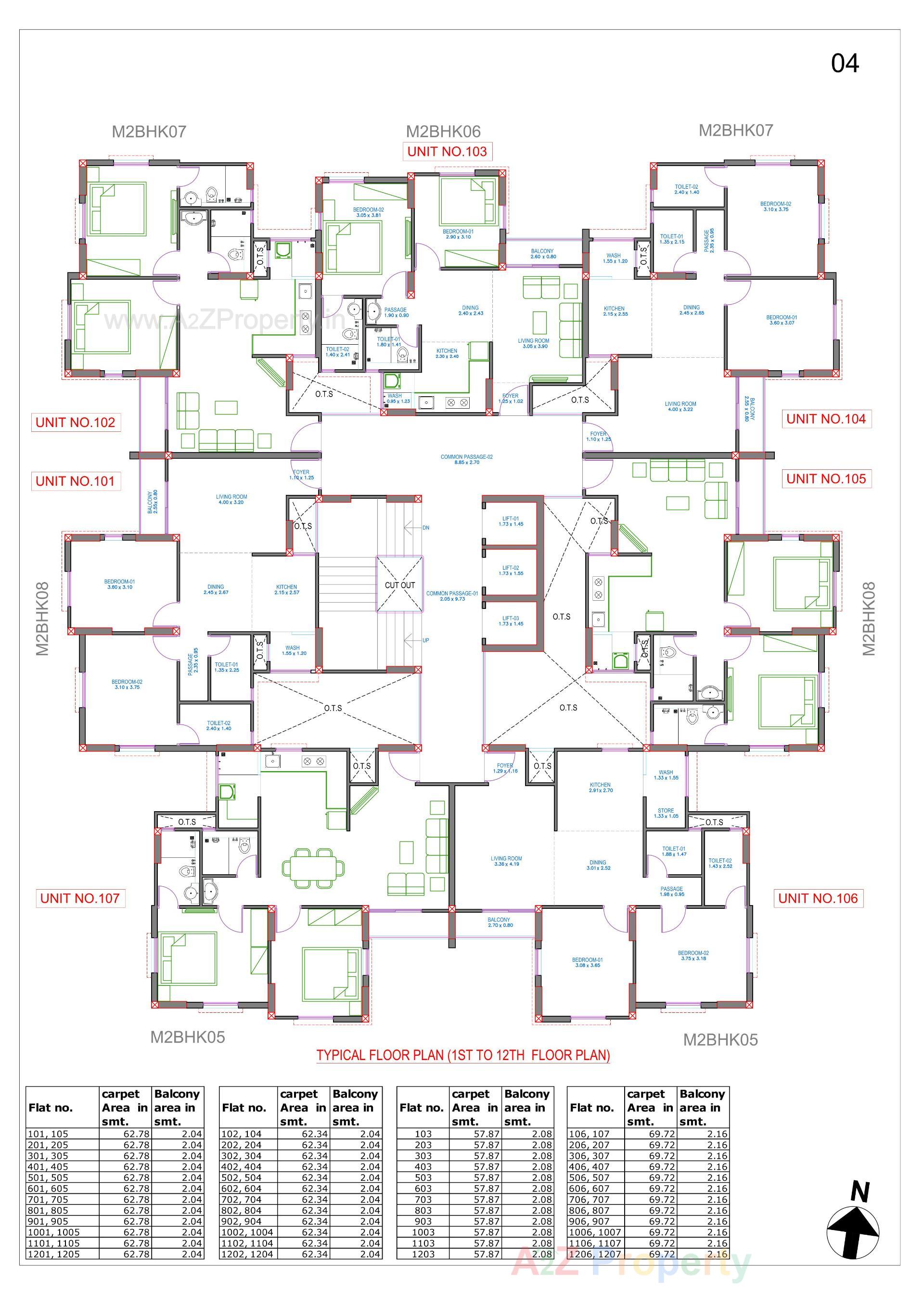 Layout of real estate project Pratham Riviera located at Bill, Vadodara, Gujarat