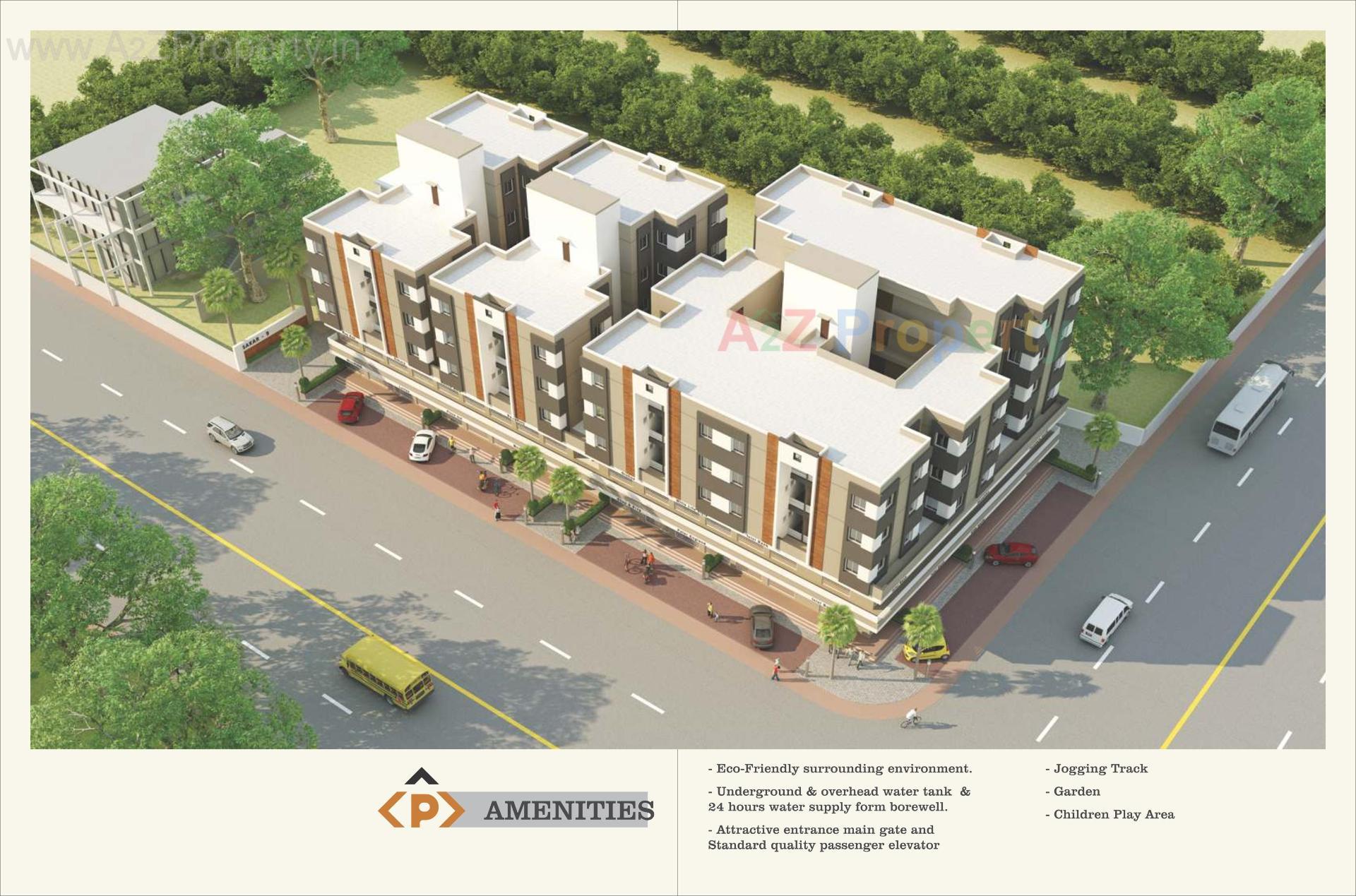 3D Elevation of real estate project Prathna located at Jambuva, Vadodara, Gujarat