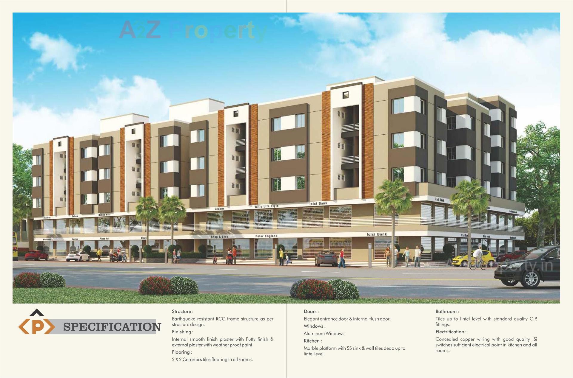3D Elevation of real estate project Prathna located at Jambuva, Vadodara, Gujarat