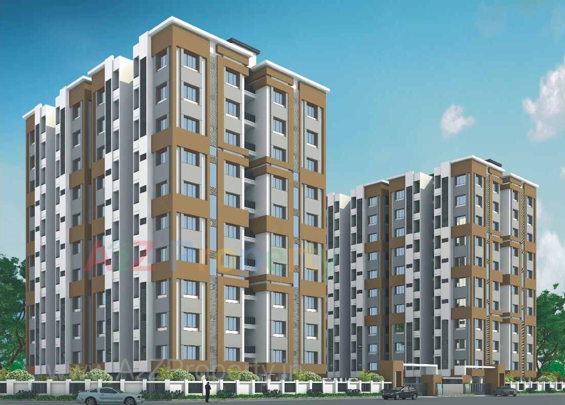 3D Elevation of real estate project Prayosha Heights located at Bill, Vadodara, Gujarat