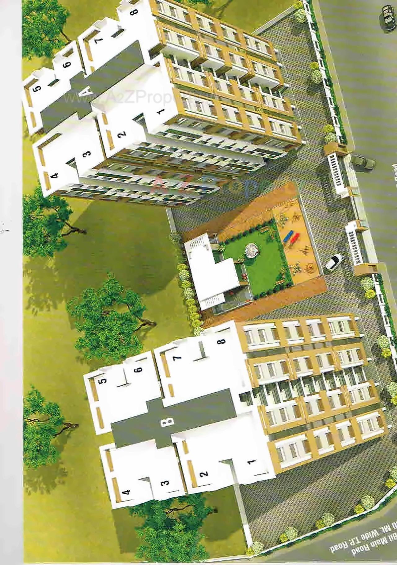 Layout of real estate project Prayosha Heights located at Bill, Vadodara, Gujarat