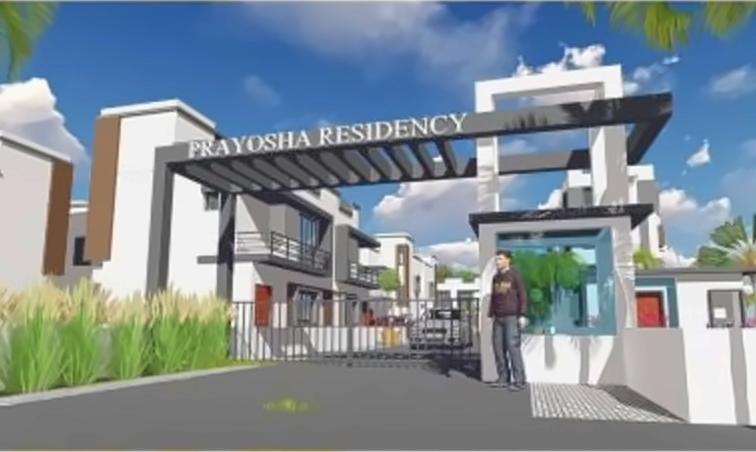 3D Elevation of real estate project Prayosha Residency located at Karjan, Vadodara, Gujarat