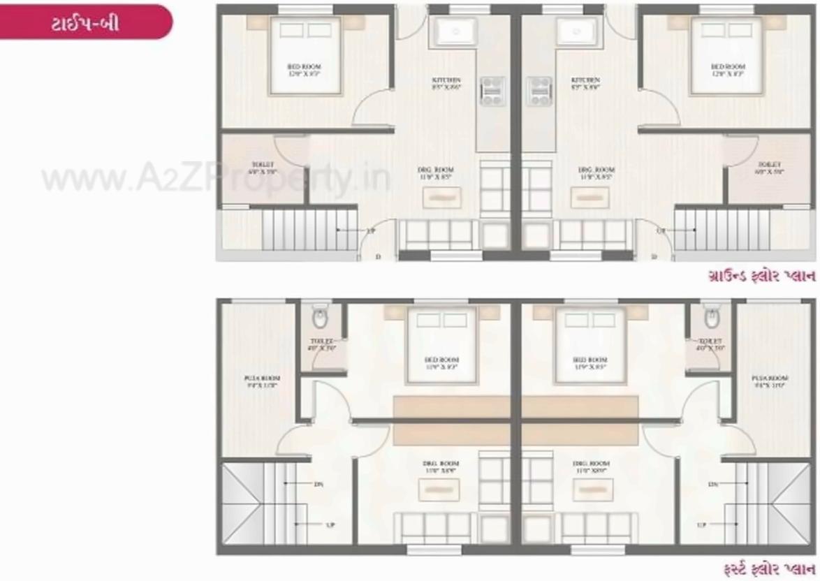 Layout of real estate project Prayosha Residency located at Karjan, Vadodara, Gujarat