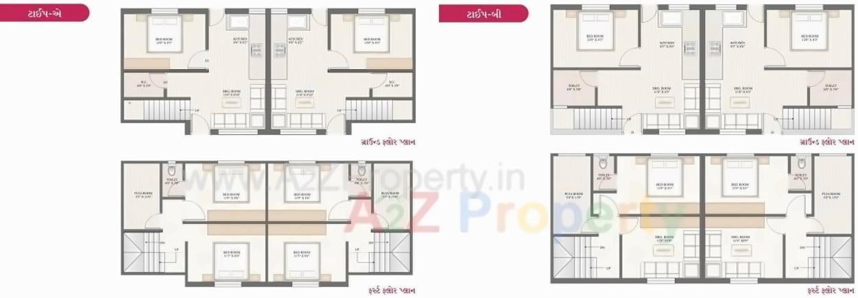 Layout of real estate project Prayosha Residency located at Karjan, Vadodara, Gujarat