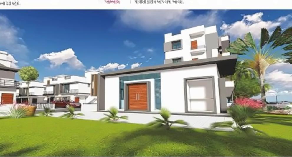 3D Elevation of real estate project Prayosha Residency located at Karjan, Vadodara, Gujarat