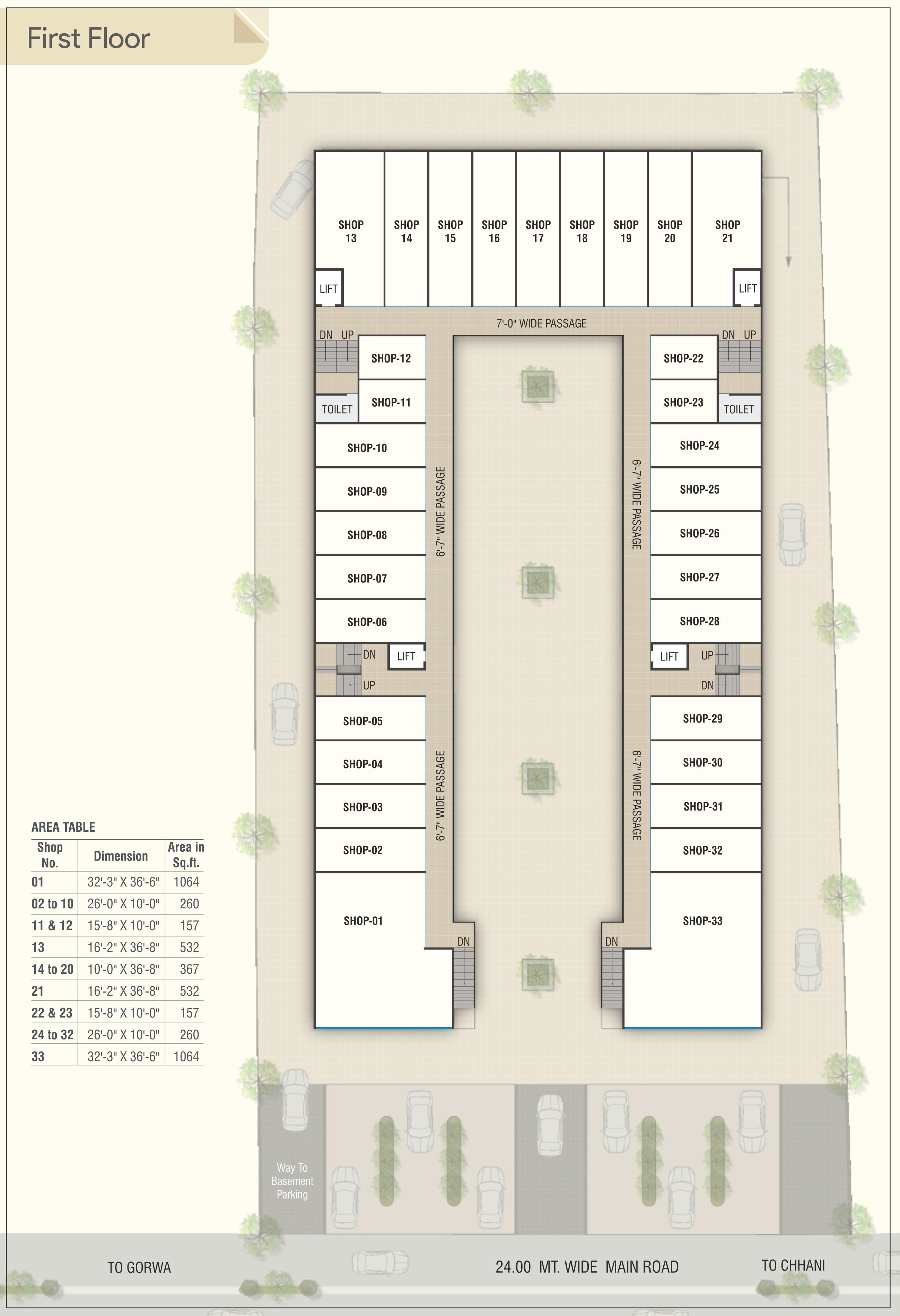 Layout of real estate project Preet Square located at Chhani, Vadodara, Gujarat