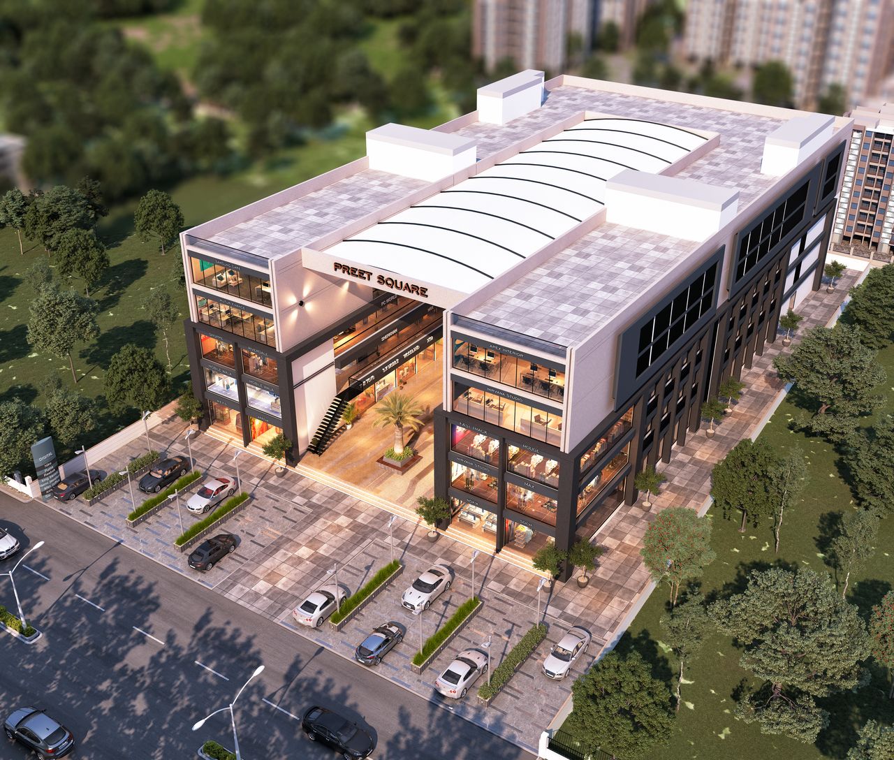 Top View of real estate project Preet Square located at Chhani, Vadodara, Gujarat