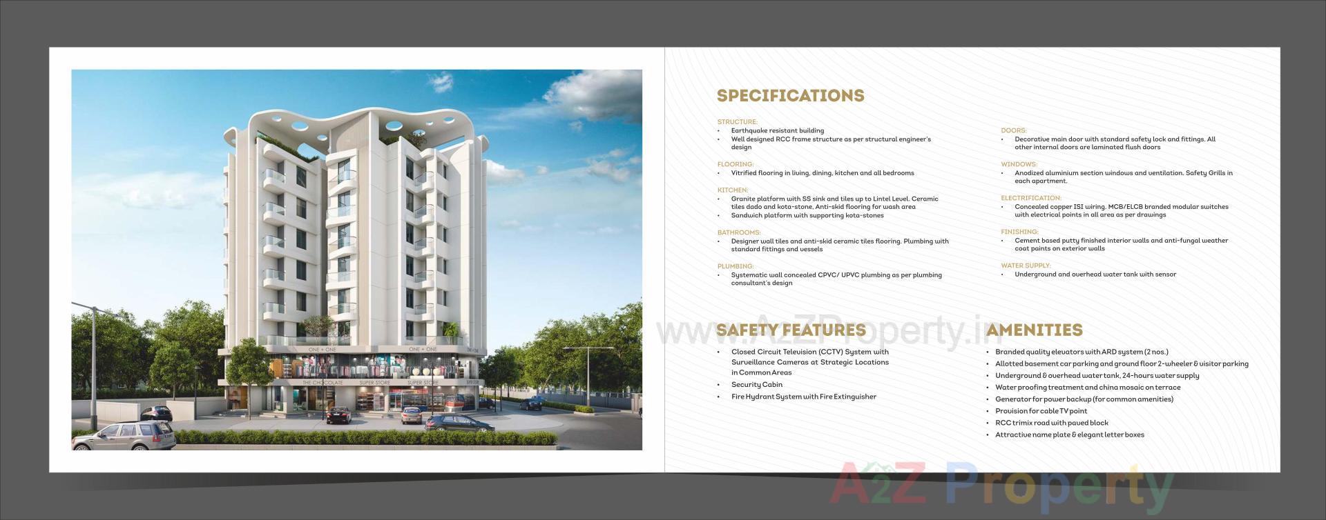 3D Elevation of real estate project Preyansh Heights located at Atladara, Vadodara, Gujarat