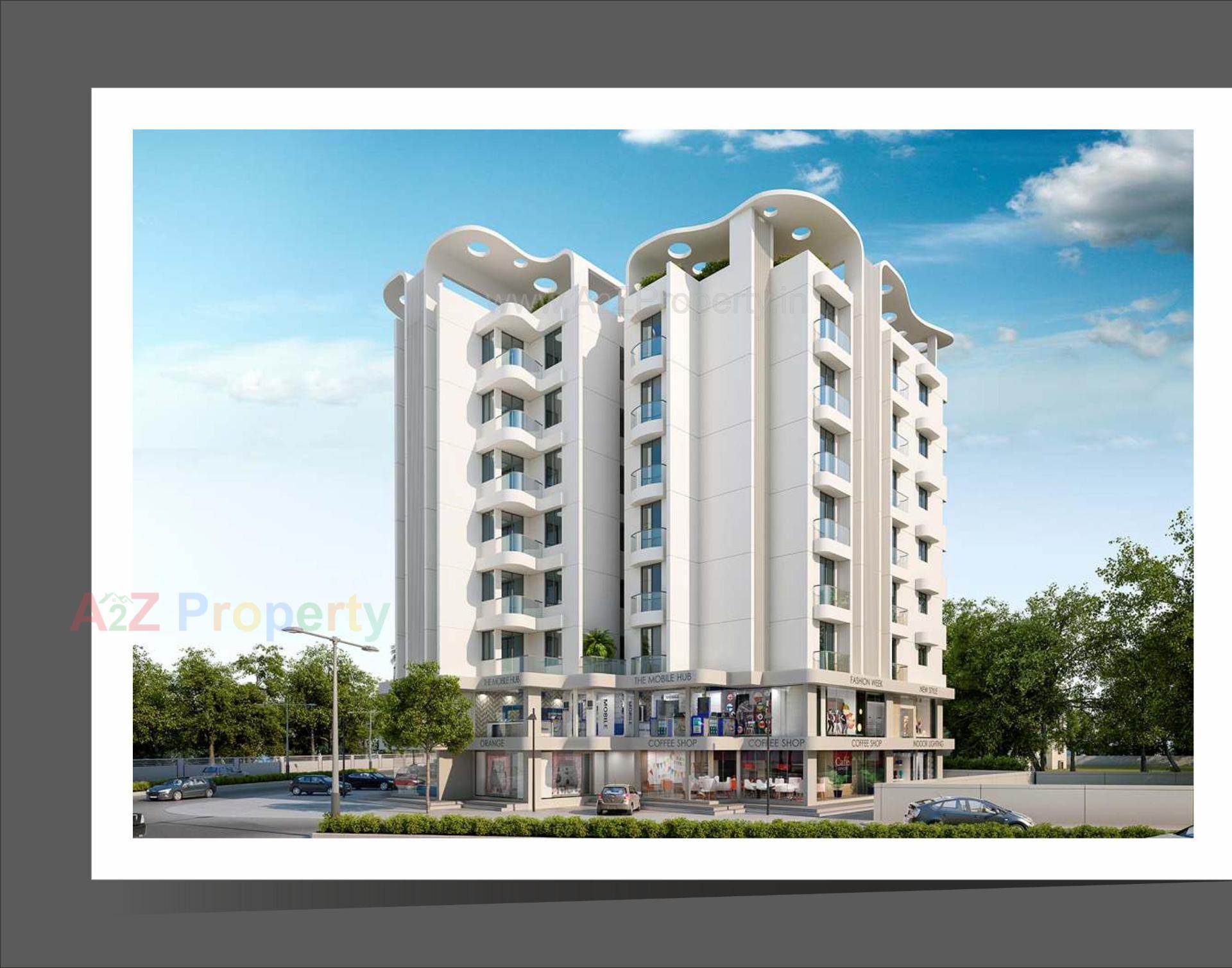 3D Elevation of real estate project Preyansh Heights located at Atladara, Vadodara, Gujarat