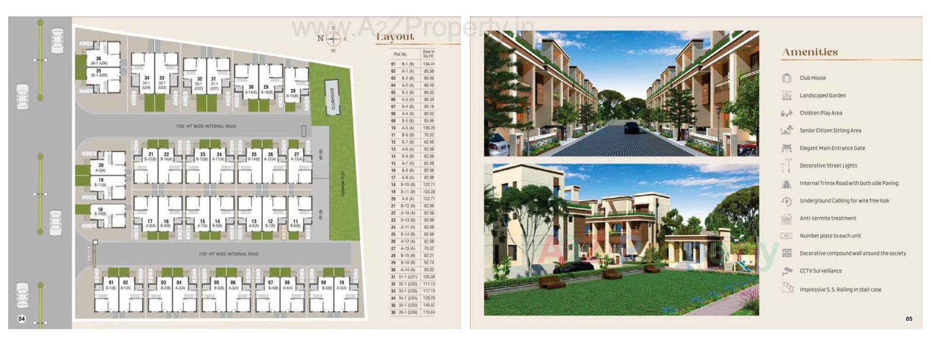 Layout of real estate project Prime Bunglows located at Shripor-timbi, Vadodara, Gujarat