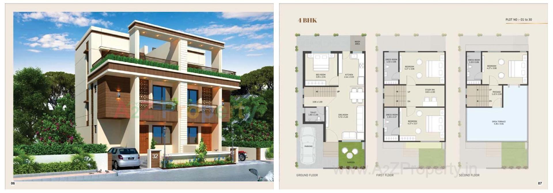 Layout of real estate project Prime Bunglows located at Shripor-timbi, Vadodara, Gujarat