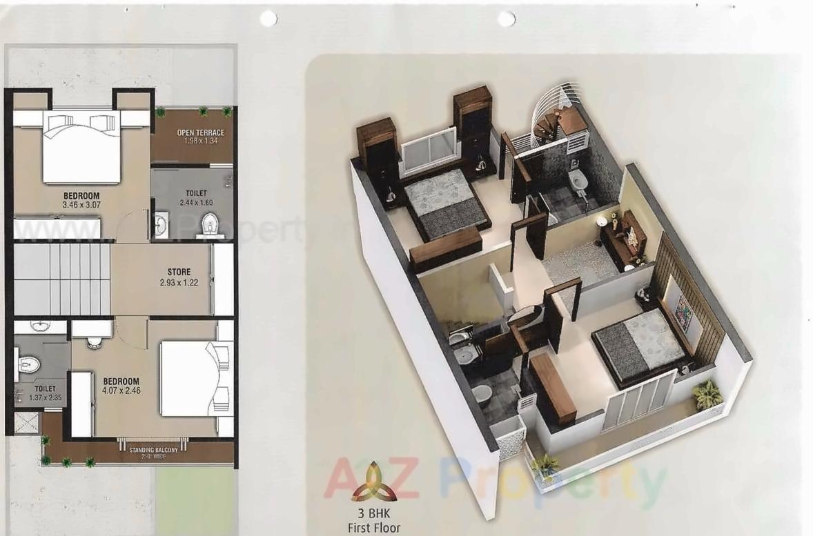 Layout of real estate project Prime City located at Vadodara, Vadodara, Gujarat