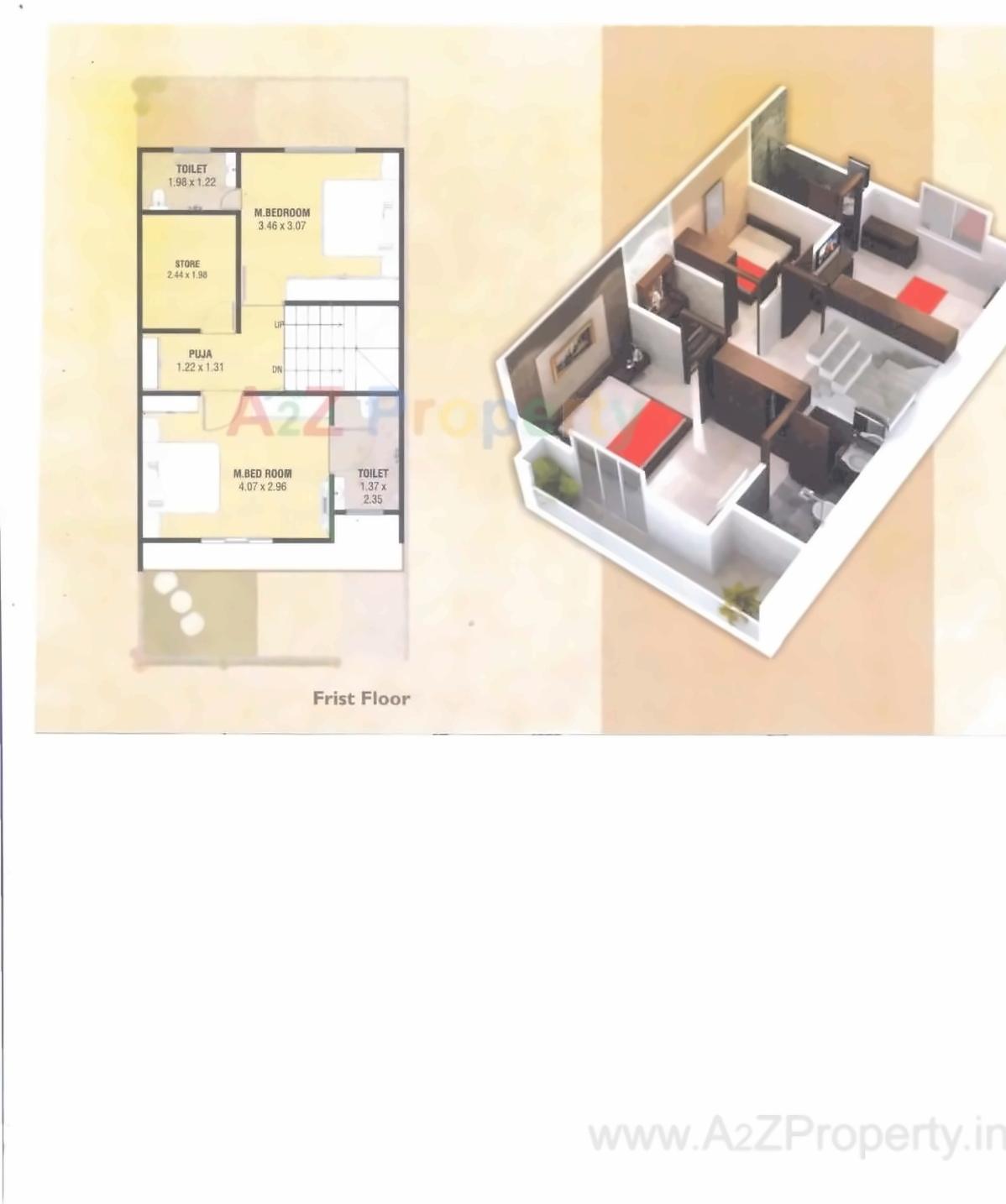Layout of real estate project Prime Residency located at Amodar, Vadodara, Gujarat