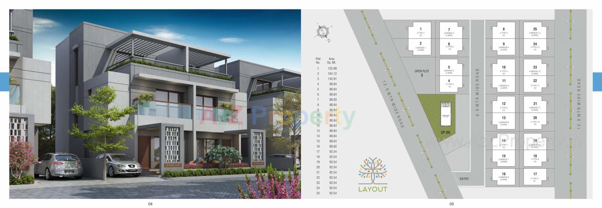 Layout of real estate project Prime Upvan located at Kapurai, Vadodara, Gujarat