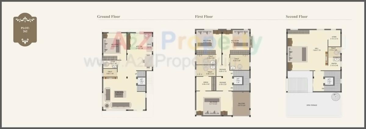 Layout of real estate project Princess Villa located at Gotri, Vadodara, Gujarat