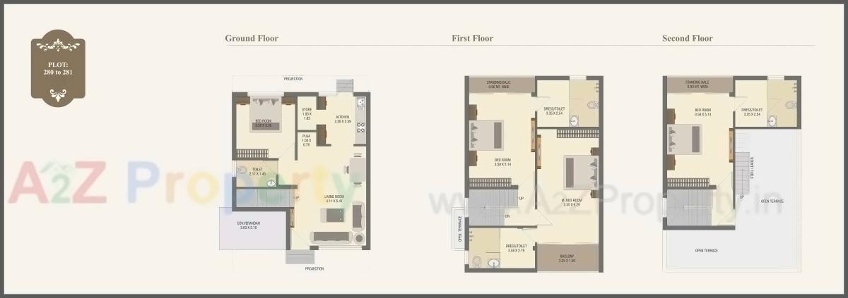 Layout of real estate project Princess Villa located at Gotri, Vadodara, Gujarat
