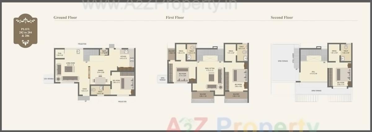 Layout of real estate project Princess Villa located at Gotri, Vadodara, Gujarat