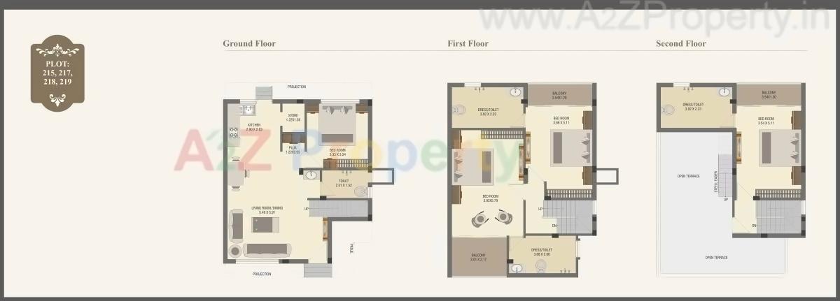 Layout of real estate project Princess Villa located at Gotri, Vadodara, Gujarat