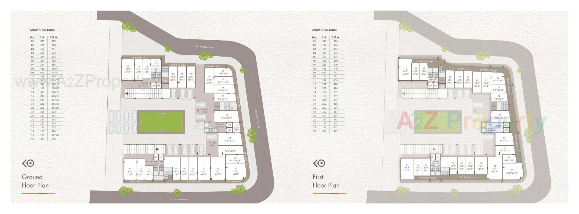 Layout of real estate project Priya Crossroads located at Sevasi, Vadodara, Gujarat