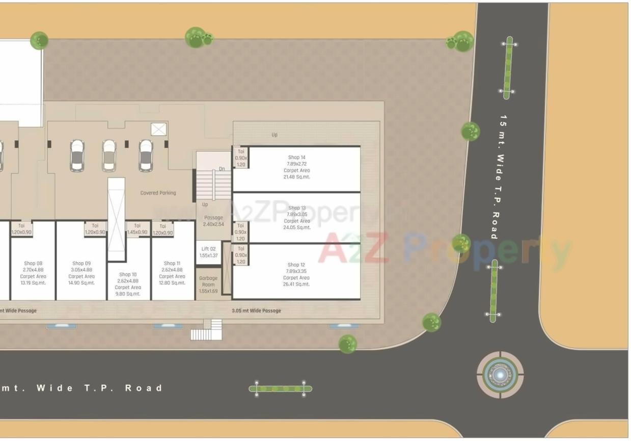 Layout of real estate project Purv Gold located at Sevasi, Vadodara, Gujarat