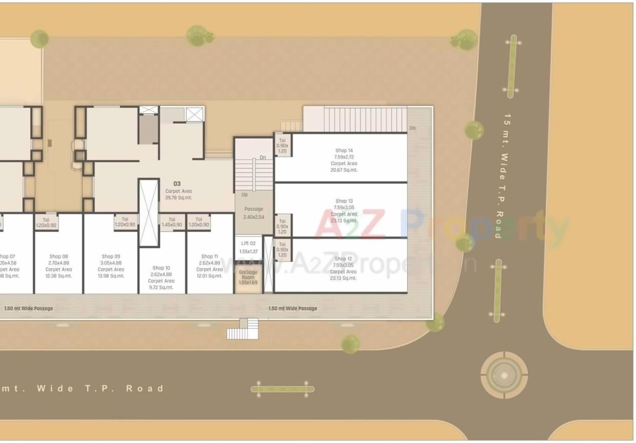 Layout of real estate project Purv Gold located at Sevasi, Vadodara, Gujarat