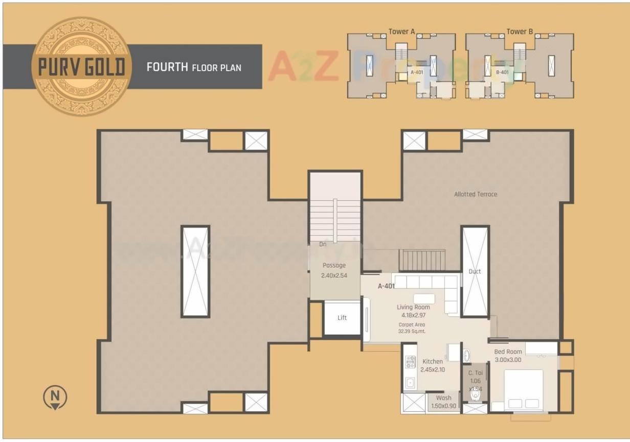 Layout of real estate project Purv Gold located at Sevasi, Vadodara, Gujarat