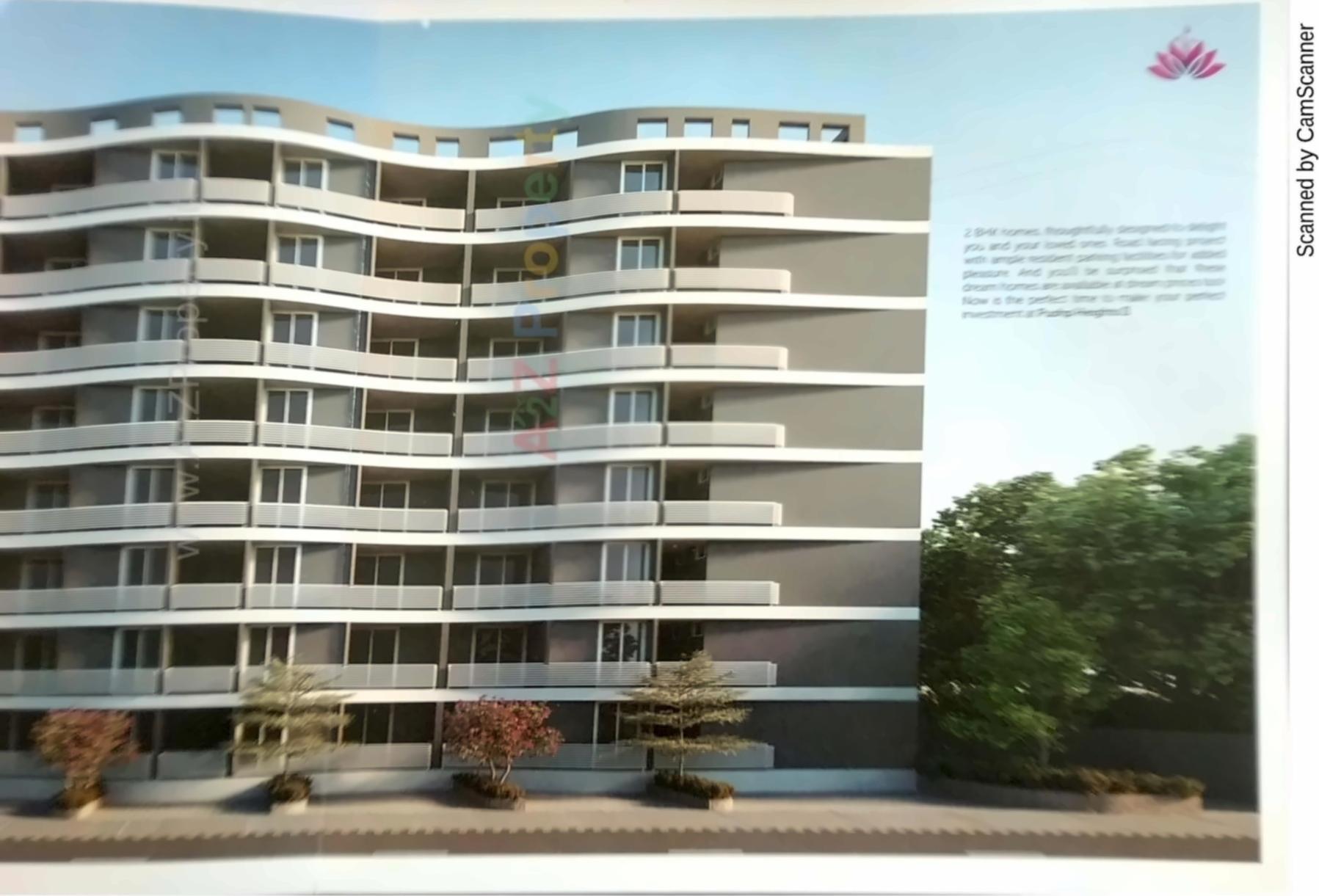 3D Elevation of real estate project Pushp Heights Ii located at Vadodara, Vadodara, Gujarat
