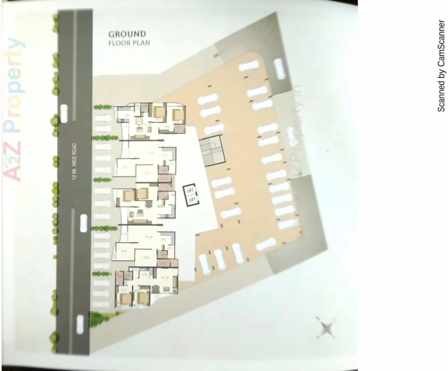 Layout of real estate project Pushp Heights Ii located at Vadodara, Vadodara, Gujarat