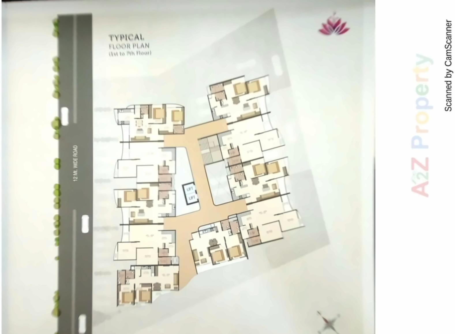 Layout of real estate project Pushp Heights Ii located at Vadodara, Vadodara, Gujarat