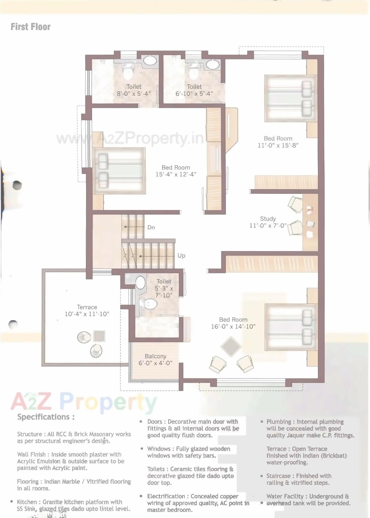 Layout of real estate project Pushpa Residency located at Bhayli, Vadodara, Gujarat