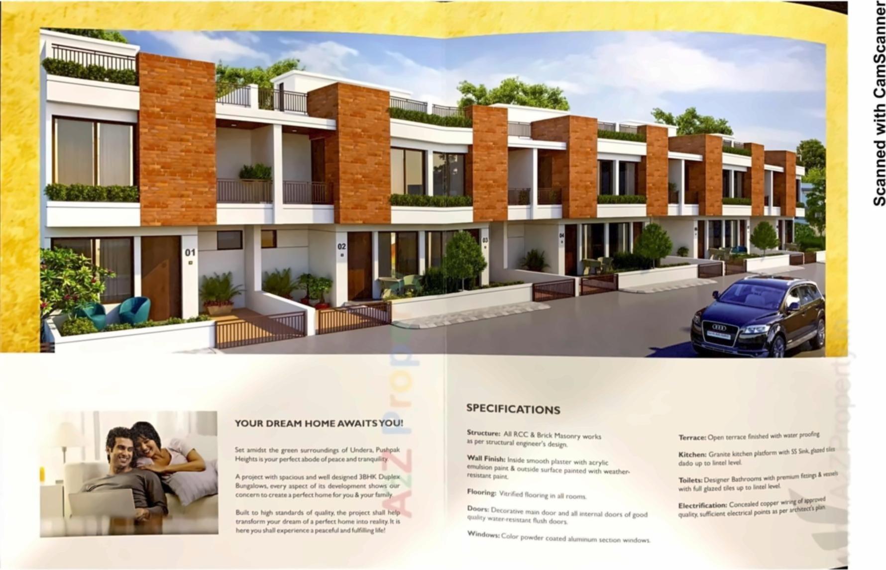 3D Elevation of real estate project Pushpak Heights located at Undera, Vadodara, Gujarat