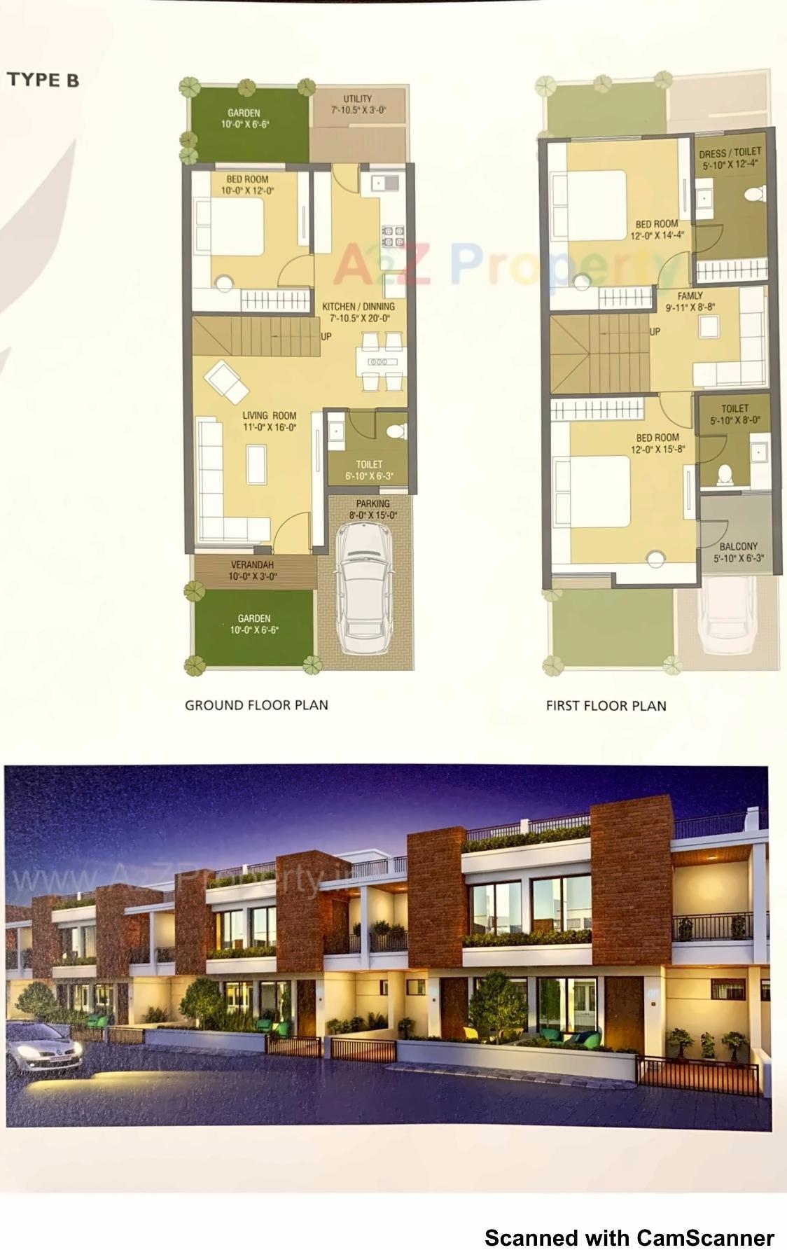 Layout of real estate project Pushpak Heights located at Undera, Vadodara, Gujarat