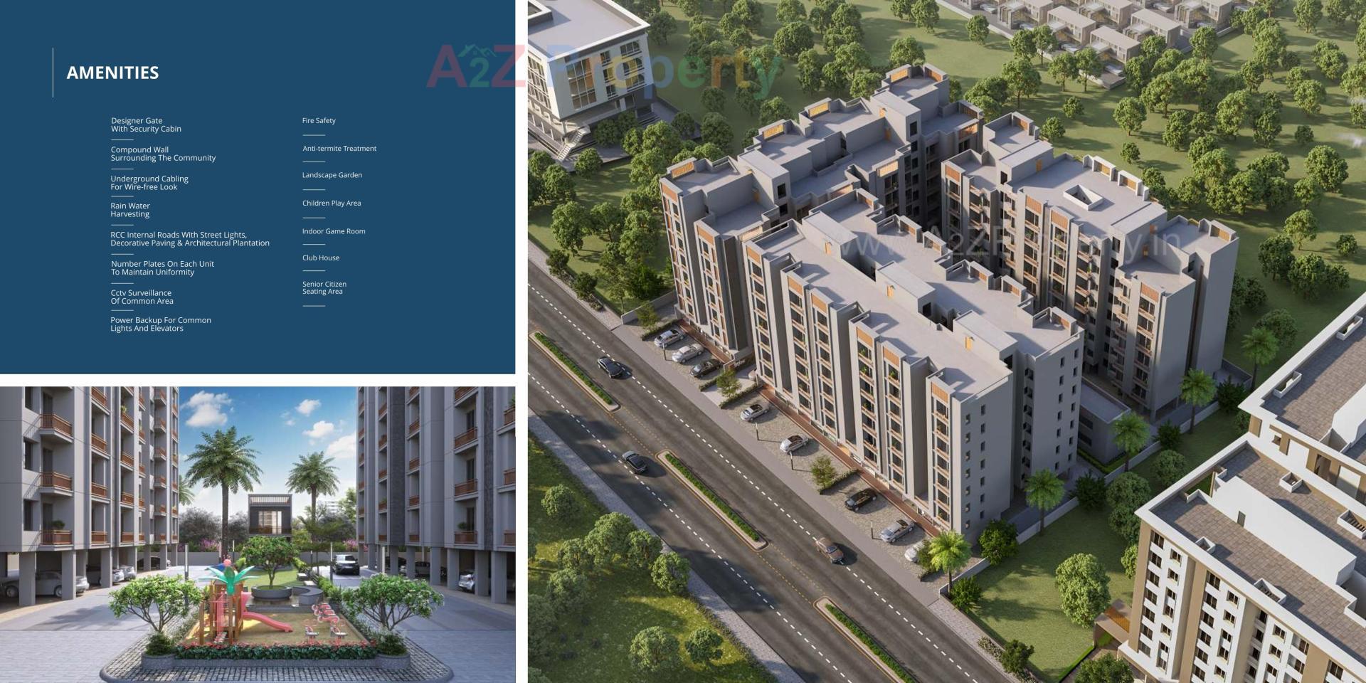 3D Elevation of real estate project Pushpak Skyline located at Tarsali, Vadodara, Gujarat