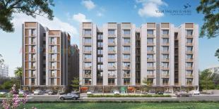 Elevation of real estate project Pushpak Skyline located at Tarsali, Vadodara, Gujarat