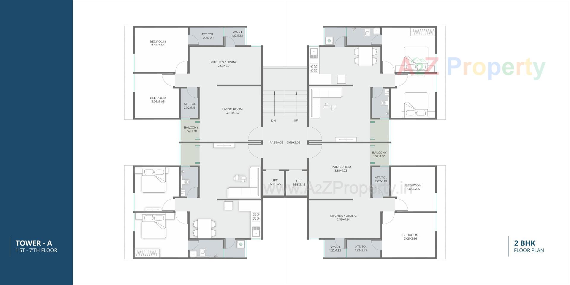 Layout of real estate project Pushpak Skyline located at Tarsali, Vadodara, Gujarat