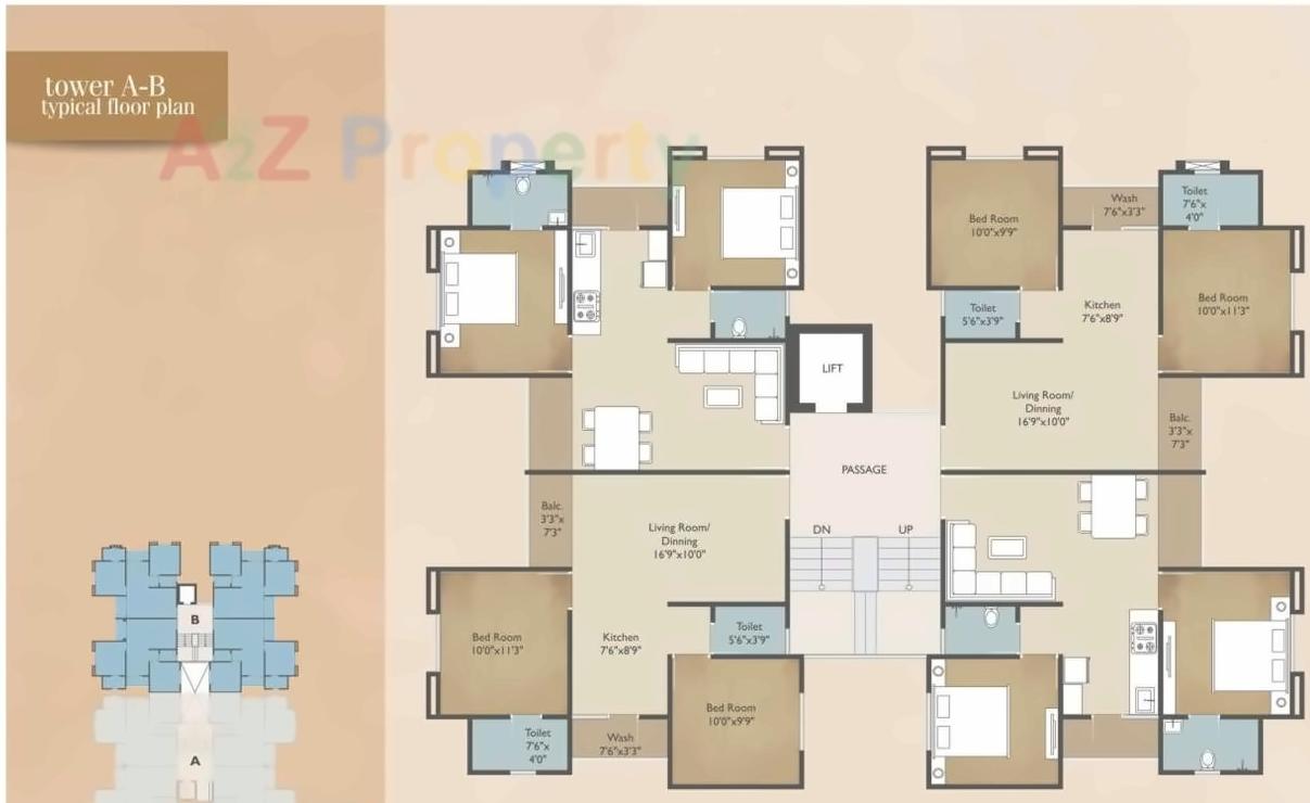 Layout of real estate project Pushpam Heights located at Tarsali, Vadodara, Gujarat