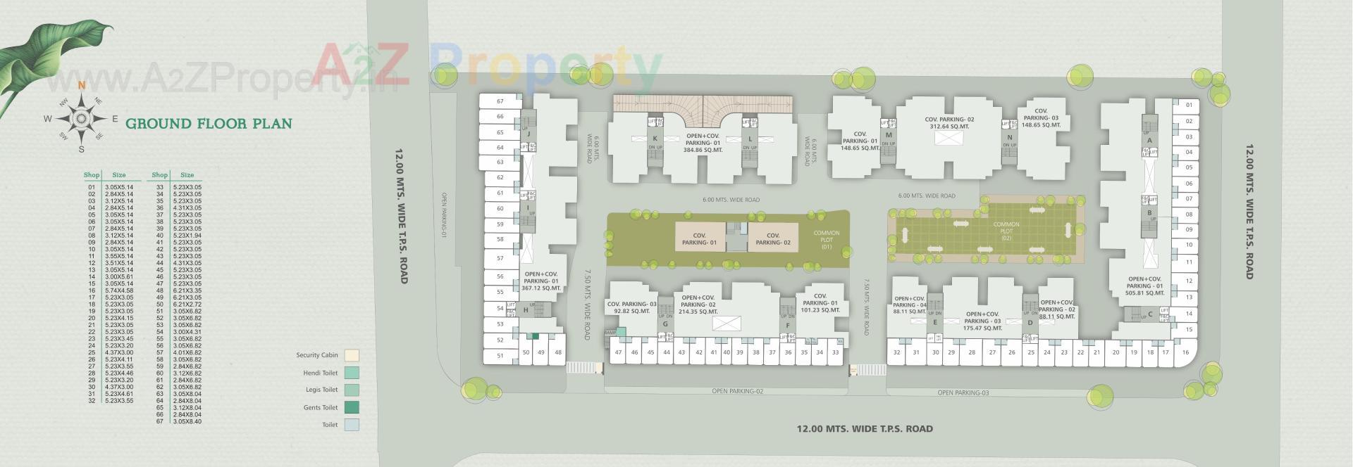 Layout of real estate project Pushpam Pride located at Tarsali, Vadodara, Gujarat