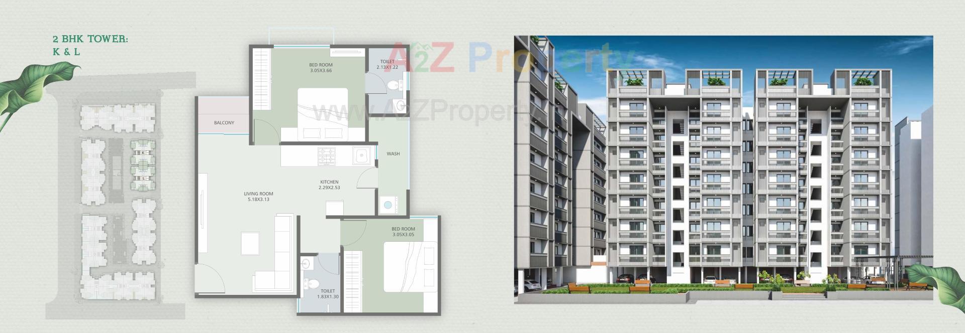 Layout of real estate project Pushpam Pride located at Tarsali, Vadodara, Gujarat