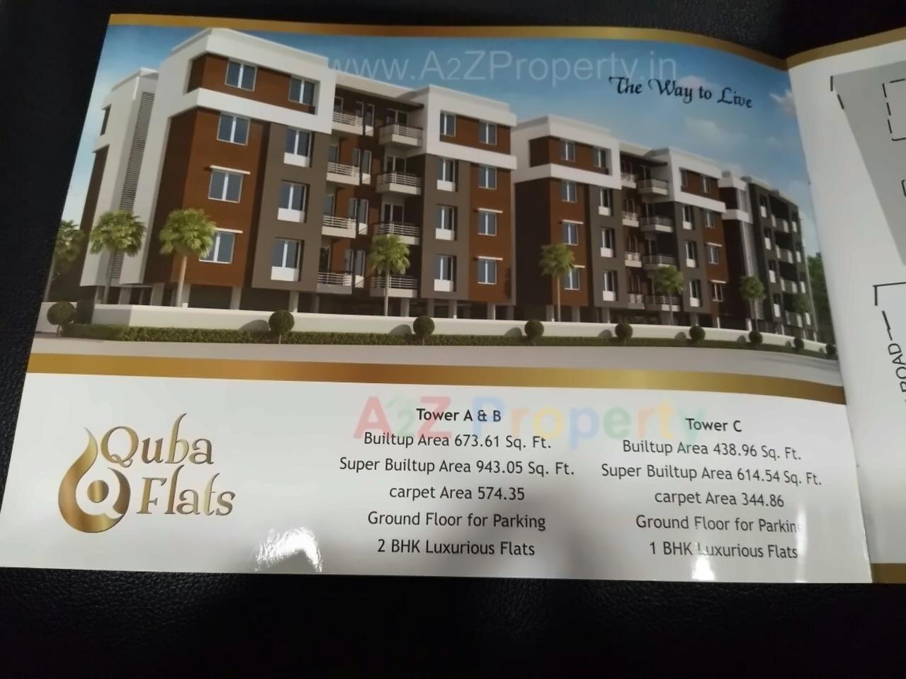 3D Elevation of real estate project Quba Flats located at Tandalaja, Vadodara, Gujarat