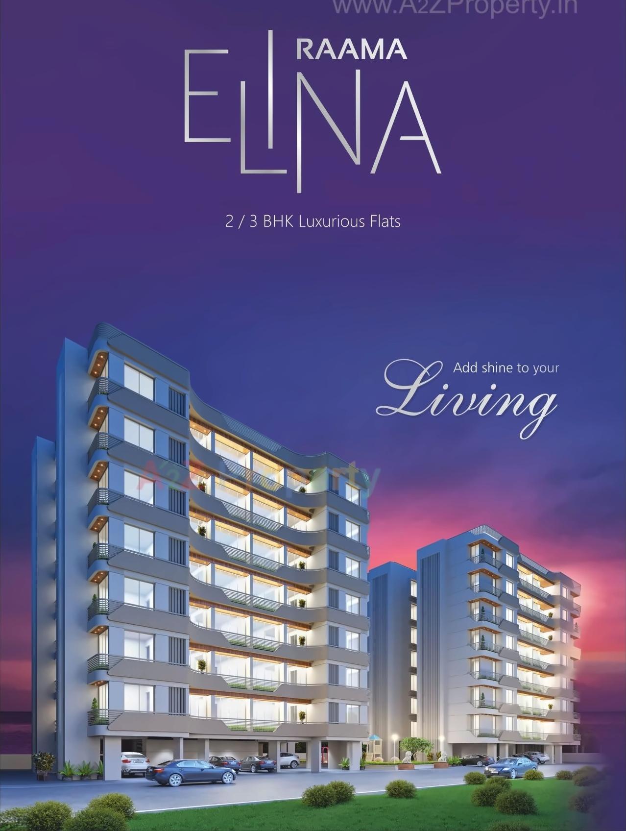 3D Elevation of real estate project Raama Elina Raama Esquire located at Gotri, Vadodara, Gujarat