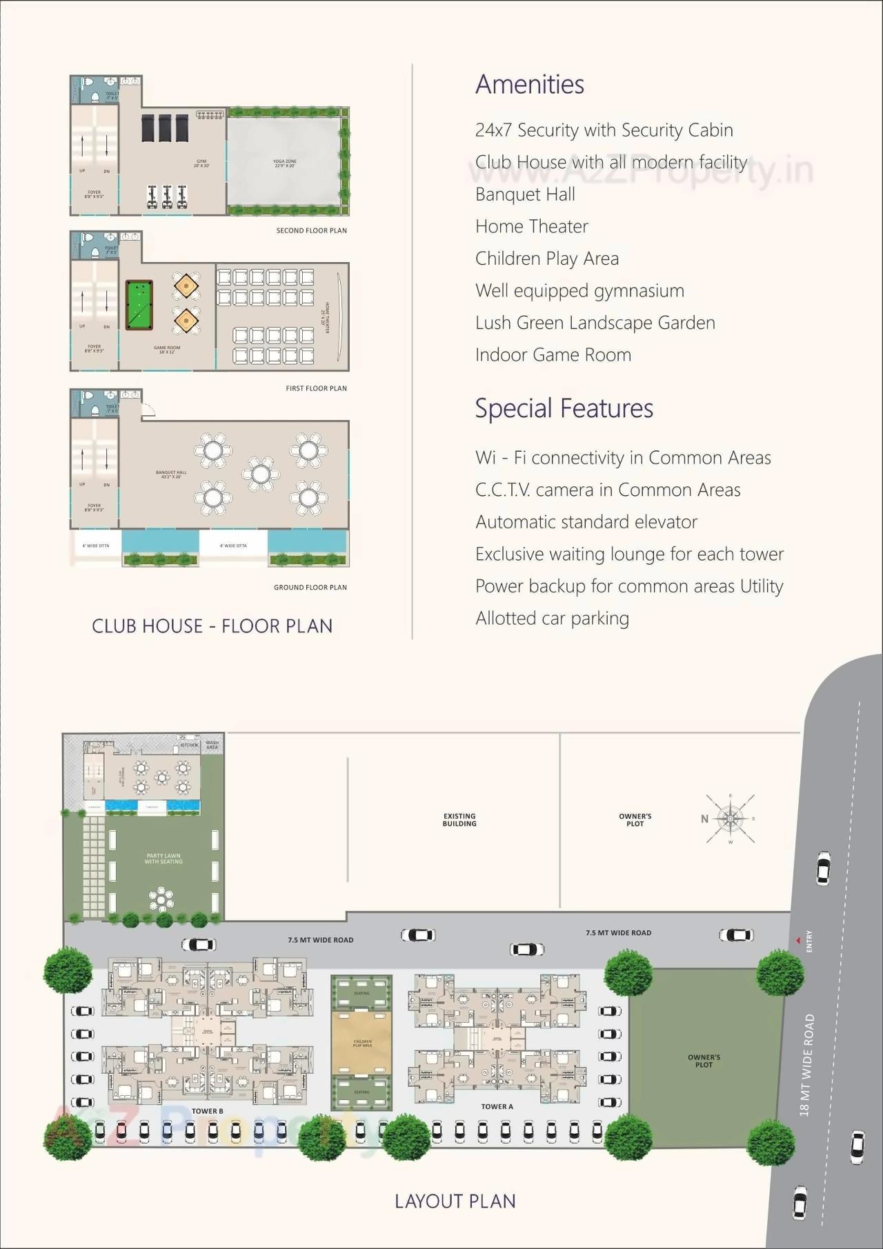 Layout of real estate project Raama Elina Raama Esquire located at Gotri, Vadodara, Gujarat