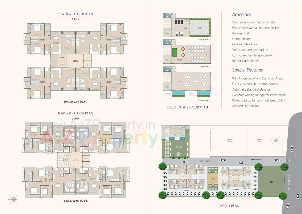 Layout of real estate project Raama Elina Raama Esquire located at Gotri, Vadodara, Gujarat