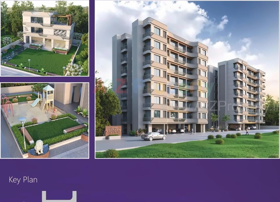 3D Elevation of real estate project Raama Elina Raama Esquire located at Gotri, Vadodara, Gujarat
