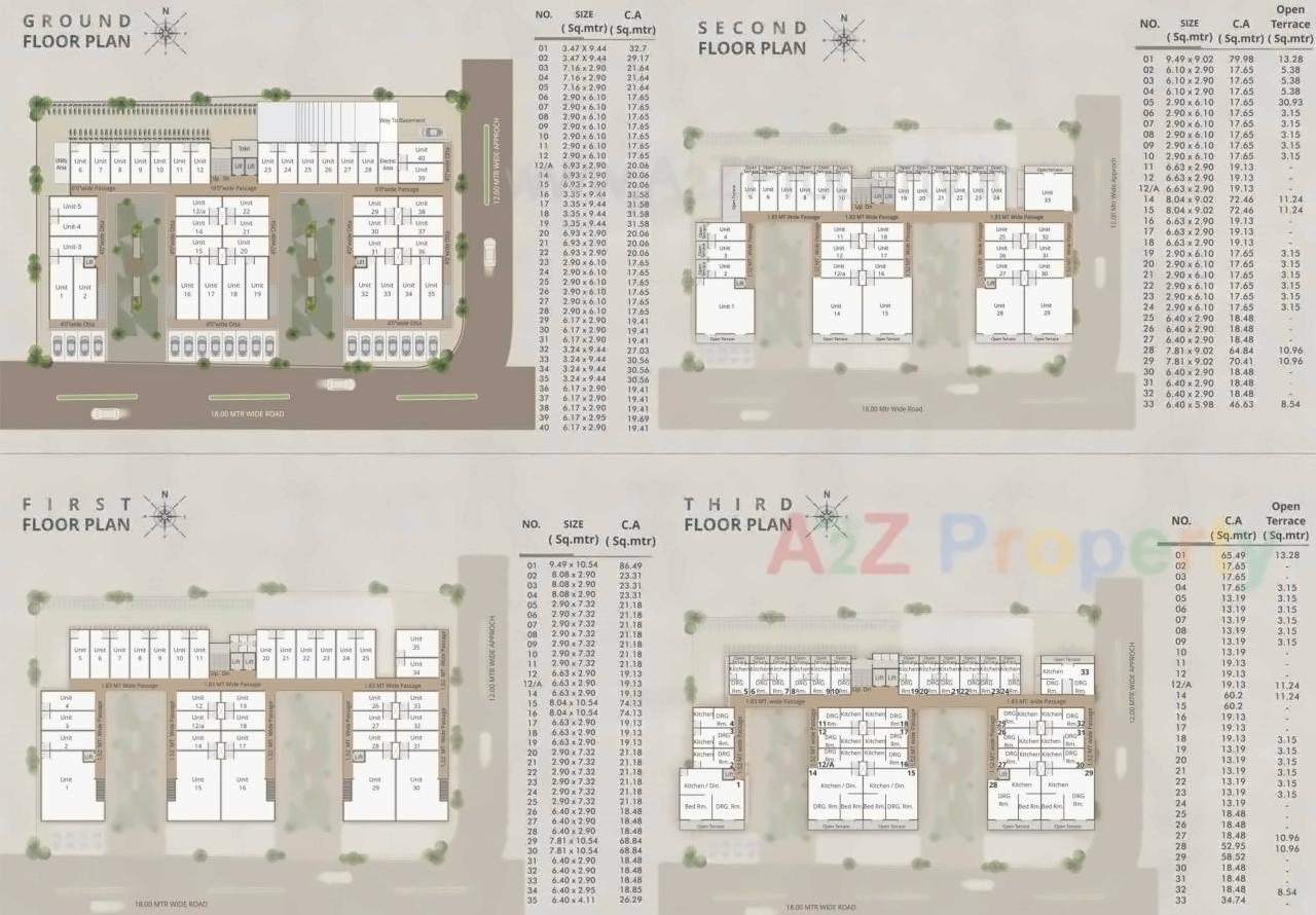Layout of real estate project Raama Elina Raama Esquire located at Gotri, Vadodara, Gujarat