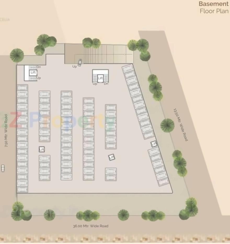 Layout of real estate project Raama Emperro located at Manjalpur, Vadodara, Gujarat