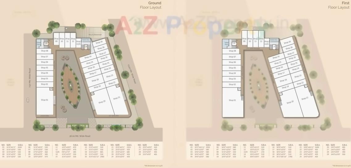 Layout of real estate project Raama Emperro located at Manjalpur, Vadodara, Gujarat