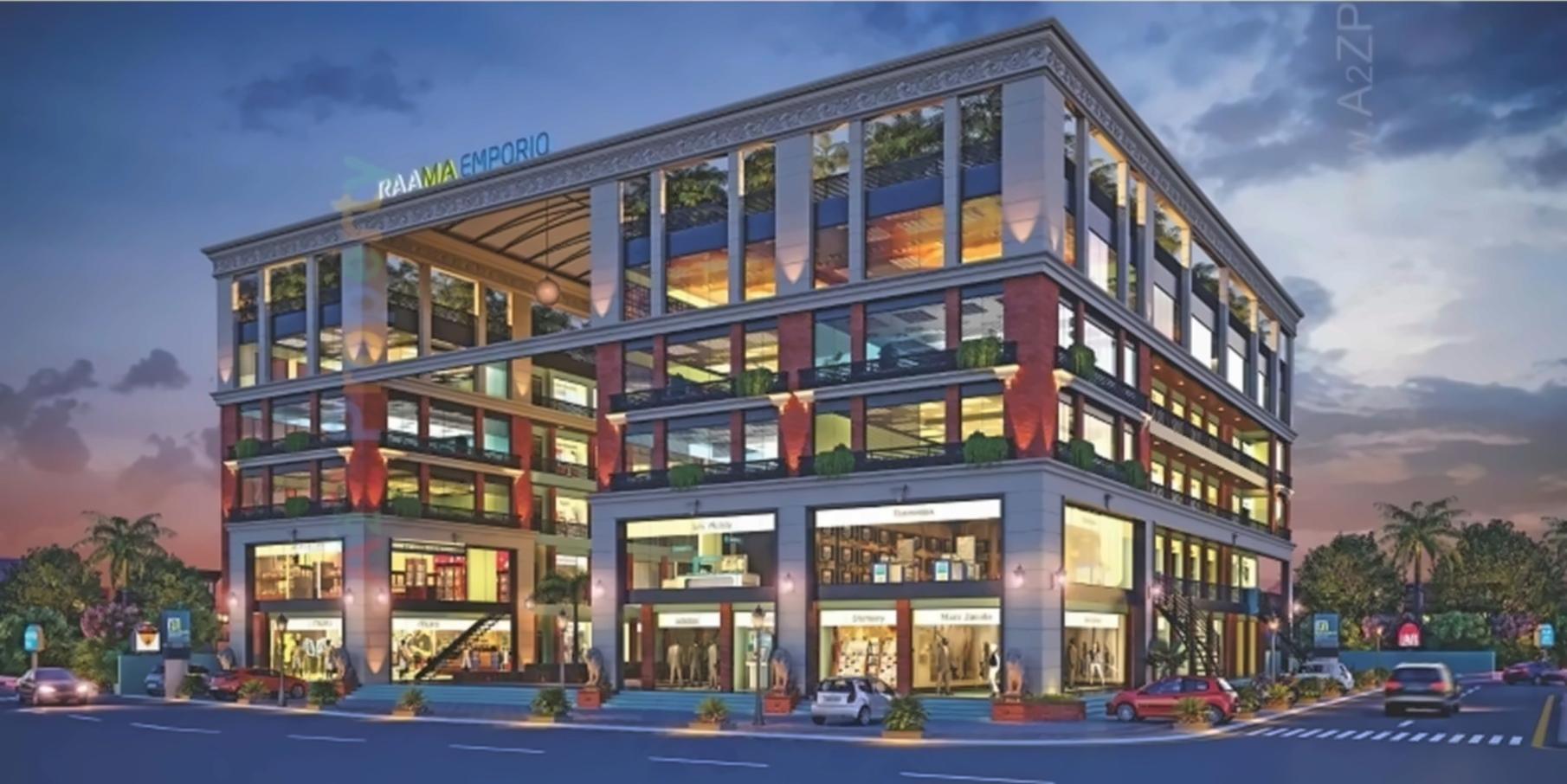 3D Elevation of real estate project Raama Emporio located at Sevasi, Vadodara, Gujarat