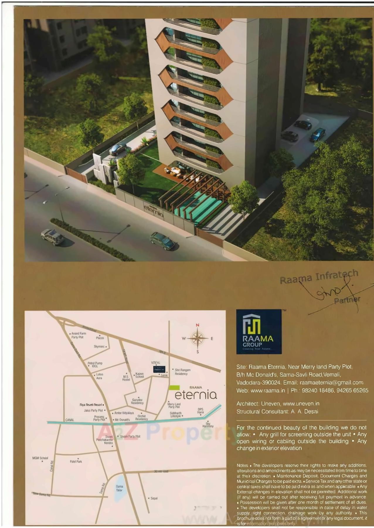  of real estate project Raama Eternia located at Vemali, Vadodara, Gujarat